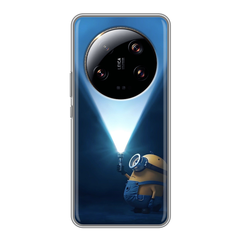 Силиконовый противоударный чехол на Xiaomi 13 Ultra с принтом Миньоны Силиконовый противоударный чехол на Xiaomi 13 Ultra с принтом Миньоны