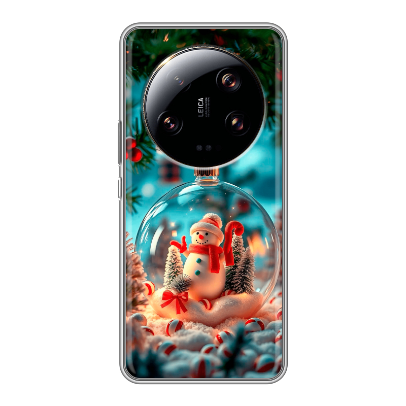 Силиконовый чехол на Xiaomi 13 Ultra с принтом Новый год Силиконовый чехол на Xiaomi 13 Ultra с принтом Новый год