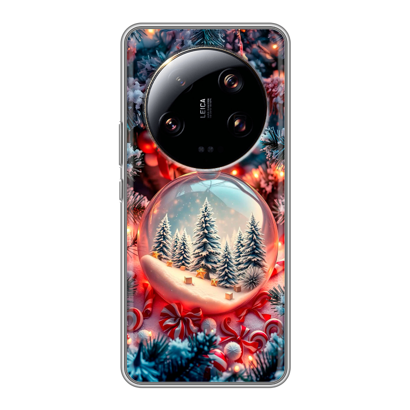 Силиконовый чехол на Xiaomi 13 Ultra с принтом Новый год Силиконовый чехол на Xiaomi 13 Ultra с принтом Новый год