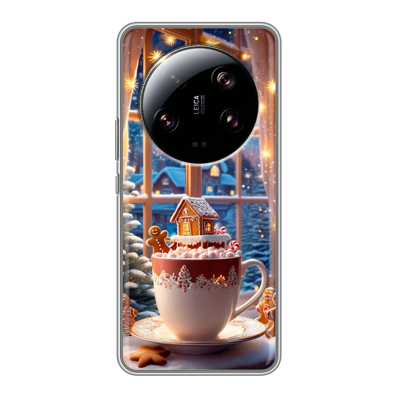 Силиконовый противоударный чехол на Xiaomi 13 Ultra с принтом Новый год Силиконовый противоударный чехол на Xiaomi 13 Ultra с принтом Новый год