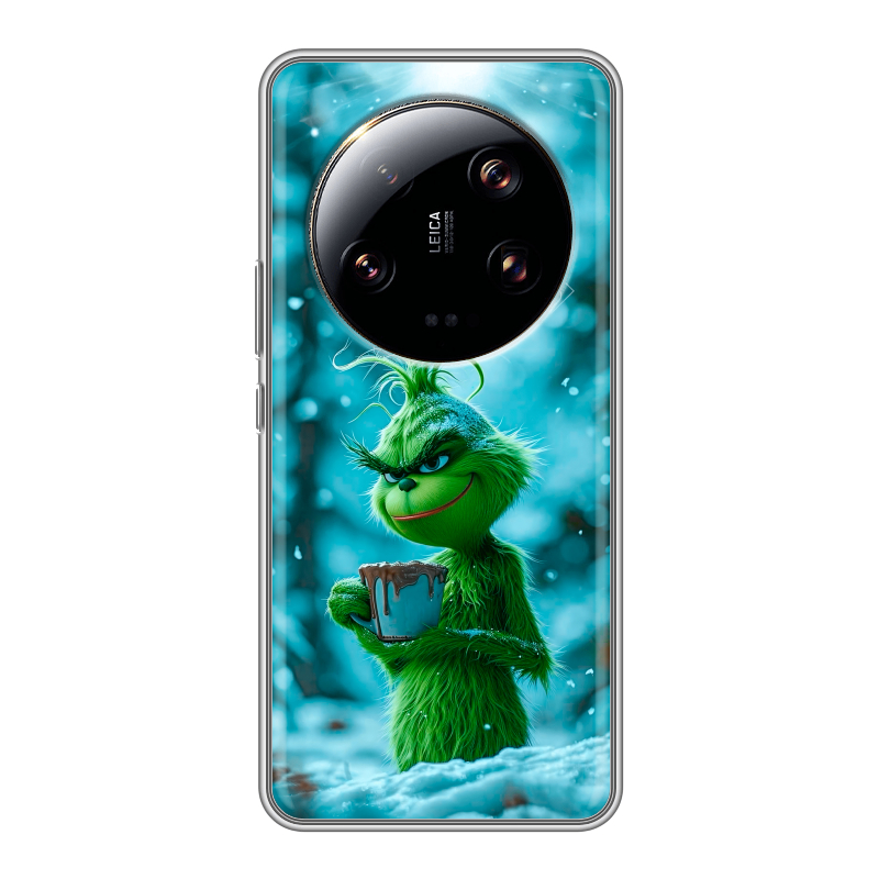 Силиконовый чехол на Xiaomi 13 Ultra с принтом Новый год гринч Силиконовый чехол на Xiaomi 13 Ultra с принтом Новый год гринч