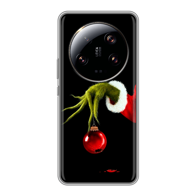 Силиконовый чехол на Xiaomi 13 Ultra с принтом Новый год Гринч Силиконовый чехол на Xiaomi 13 Ultra с принтом Новый год Гринч