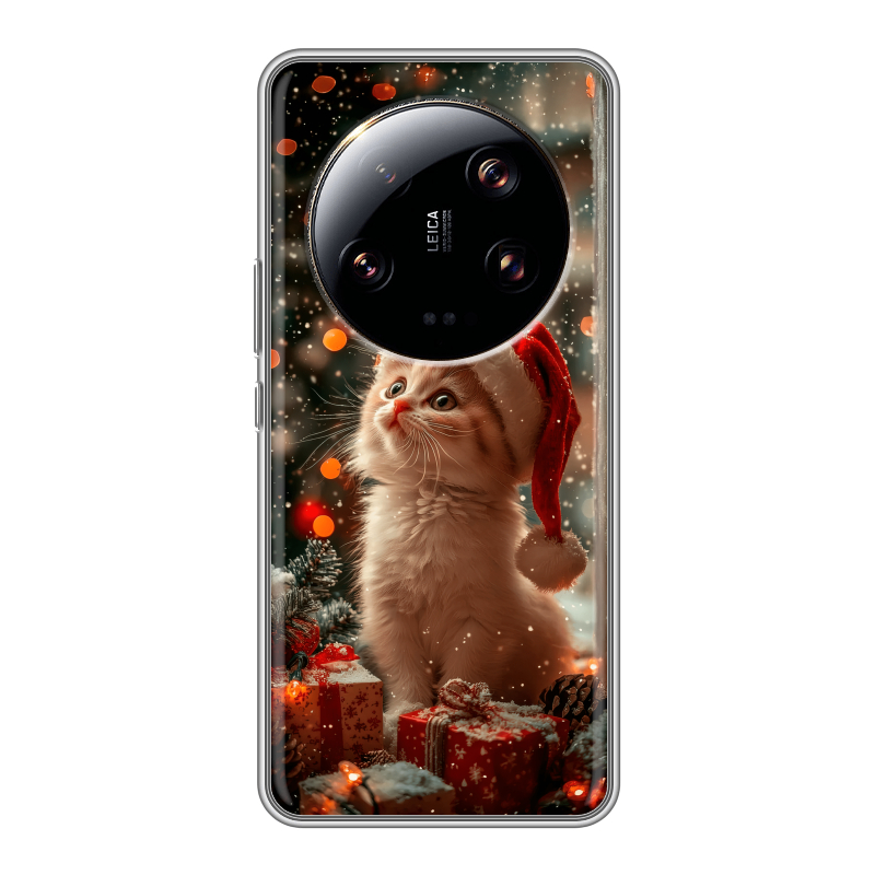 Силиконовый противоударный чехол на Xiaomi 13 Ultra с принтом Новый год Силиконовый противоударный чехол на Xiaomi 13 Ultra с принтом Новый год