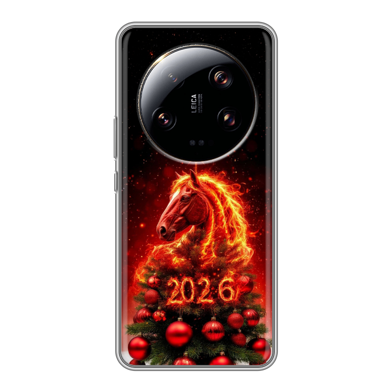 Силиконовый чехол на Xiaomi 13 Ultra с принтом Новый год Силиконовый чехол на Xiaomi 13 Ultra с принтом Новый год