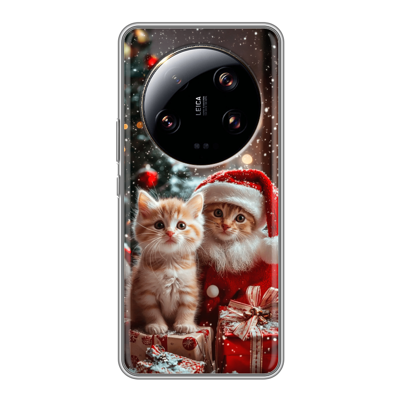 Силиконовый противоударный чехол на Xiaomi 13 Ultra с принтом Новый год Силиконовый противоударный чехол на Xiaomi 13 Ultra с принтом Новый год