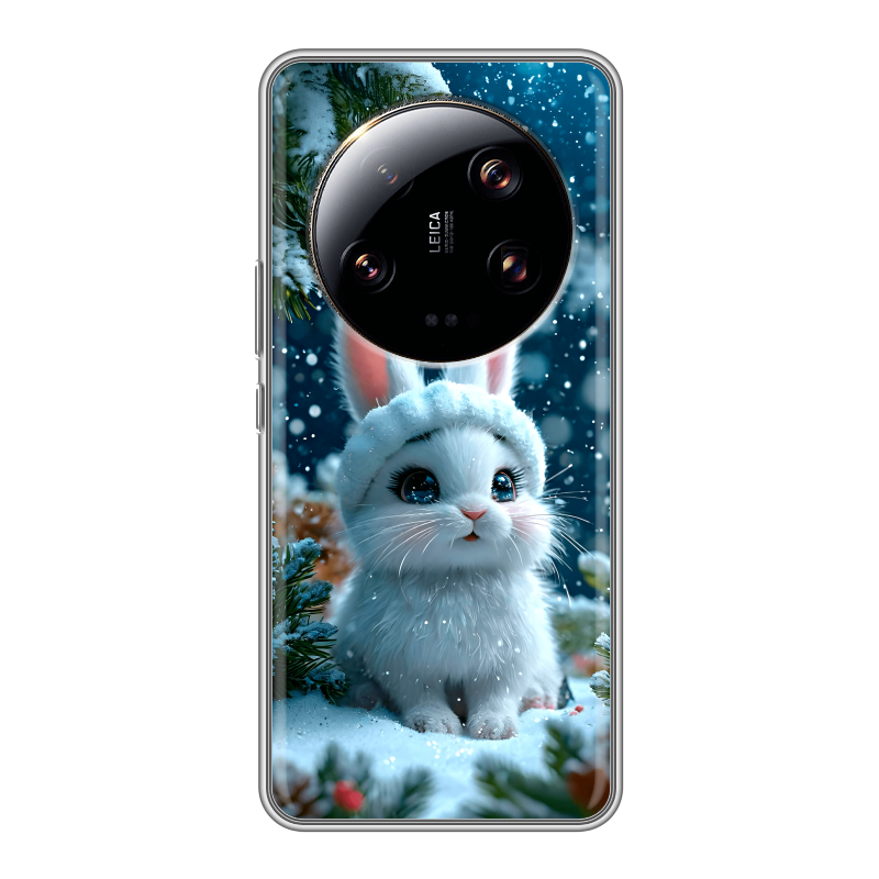 Силиконовый противоударный чехол на Xiaomi 13 Ultra с принтом Новый год Силиконовый противоударный чехол на Xiaomi 13 Ultra с принтом Новый год