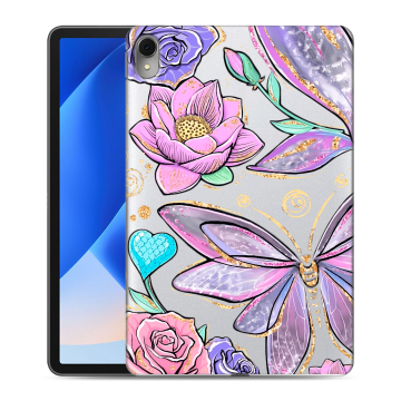 Силиконовый чехол на Huawei MatePad 11 (2023) с принтом Бабочки и цветы