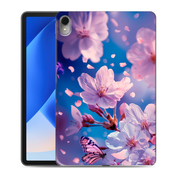 Силиконовый чехол на Huawei MatePad 11 (2023) с принтом цветы бабочки