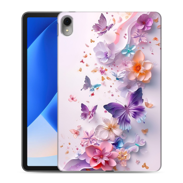 Силиконовый чехол на Huawei MatePad 11 (2023) с принтом цветы бабочки