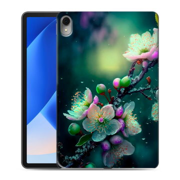 Силиконовый чехол на Huawei MatePad 11 (2023) с принтом Цветы и мрамор