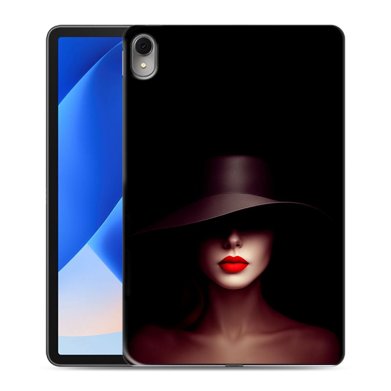 Силиконовый чехол на Huawei MatePad 11 (2023) с принтом Девушка в шляпе Силиконовый чехол на Huawei MatePad 11 (2023) с принтом Девушка в шляпе
