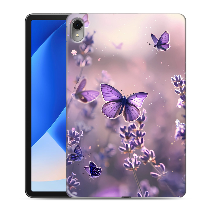Силиконовый чехол на Huawei MatePad 11 (2023) с принтом бабочки и лаванда Силиконовый чехол на Huawei MatePad 11 (2023) с принтом бабочки и лаванда