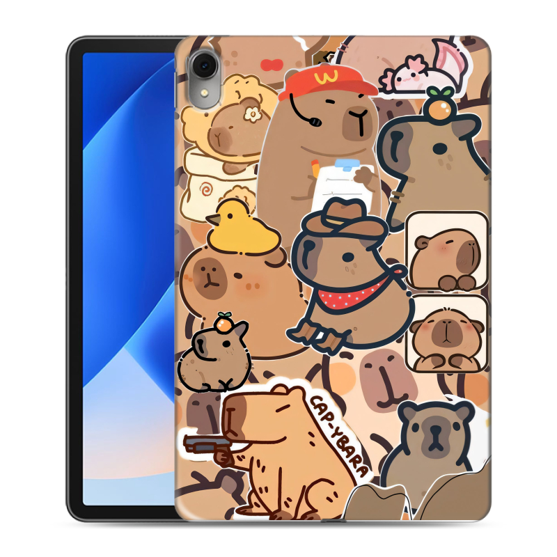 Силиконовый противоударный чехол на Huawei MatePad 11 (2023) с принтом капибара Силиконовый противоударный чехол на Huawei MatePad 11 (2023) с принтом капибара