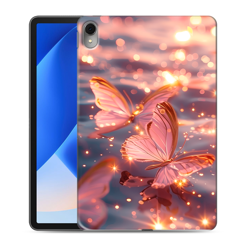 Силиконовый чехол на Huawei MatePad 11 (2023) с принтом бабочки розовые Силиконовый чехол на Huawei MatePad 11 (2023) с принтом бабочки розовые