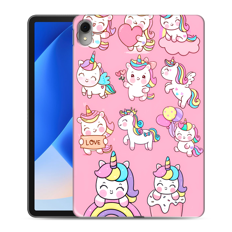 Силиконовый чехол на Huawei MatePad 11 (2023) с принтом Единороги и радуга Силиконовый чехол на Huawei MatePad 11 (2023) с принтом Единороги и радуга