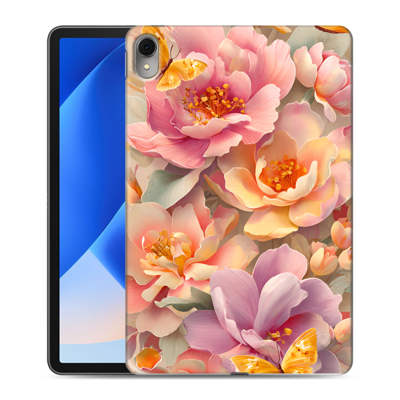 Силиконовый чехол на Huawei MatePad 11 (2023) с принтом Цветы и бабочки Силиконовый чехол на Huawei MatePad 11 (2023) с принтом Цветы и бабочки