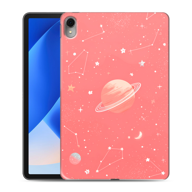 Силиконовый противоударный чехол на Huawei MatePad 11 (2023) с принтом Розовый космос Силиконовый противоударный чехол на Huawei MatePad 11 (2023) с принтом Розовый космос