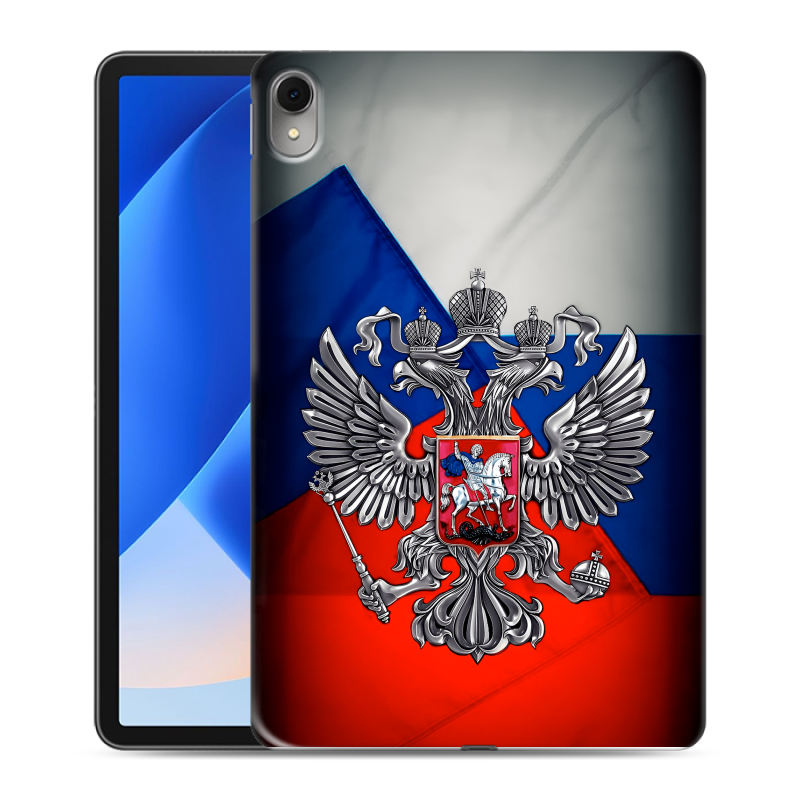 Силиконовый противоударный чехол на Huawei MatePad 11 (2023) с принтом Флаг России Силиконовый противоударный чехол на Huawei MatePad 11 (2023) с принтом Флаг России