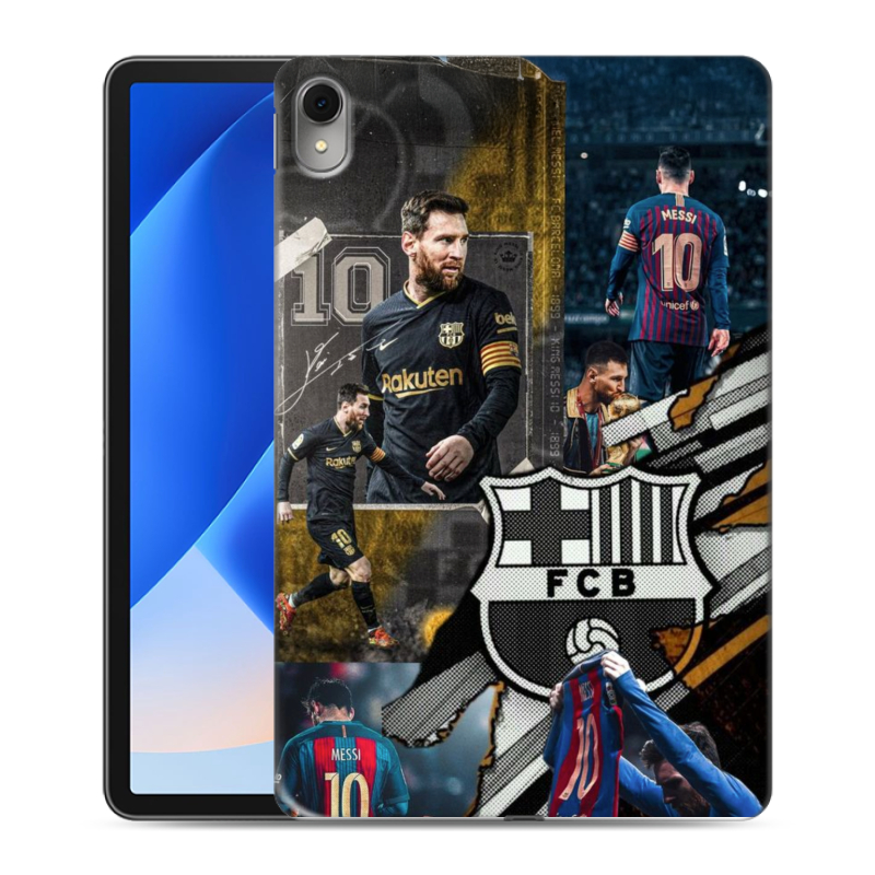 Силиконовый противоударный чехол на Huawei MatePad 11 (2023) с принтом Messi Barcelona Силиконовый противоударный чехол на Huawei MatePad 11 (2023) с принтом Messi Barcelona