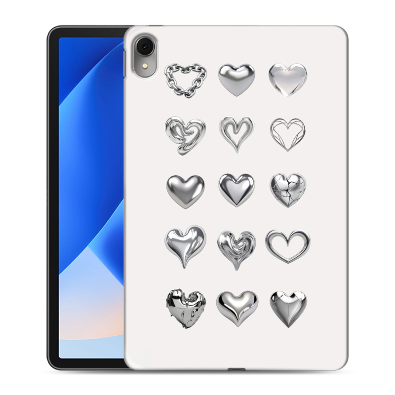 Силиконовый противоударный чехол на Huawei MatePad 11 (2023) с принтом Y2K сердечки Силиконовый противоударный чехол на Huawei MatePad 11 (2023) с принтом Y2K сердечки