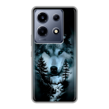 Силиконовый чехол на Infinix Note 30 VIP с принтом Лесной волк