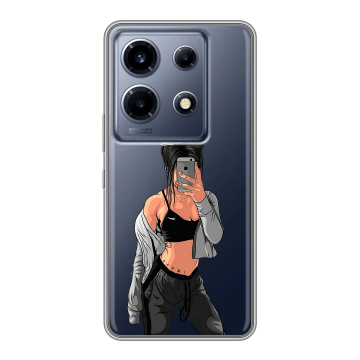 Силиконовый чехол на Infinix Note 30 VIP с принтом Женские принты