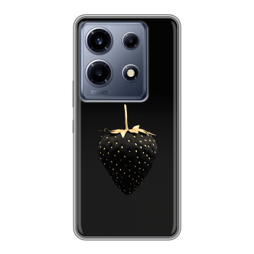 Силиконовый чехол на Infinix Note 30 VIP с принтом Черная клубника