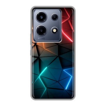 Силиконовый чехол на Infinix Note 30 VIP с принтом Абстракция неон