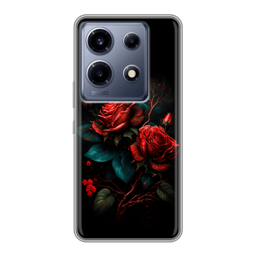 Силиконовый чехол на Infinix Note 30 VIP с принтом Розы красные Силиконовый чехол на Infinix Note 30 VIP с принтом Розы красные