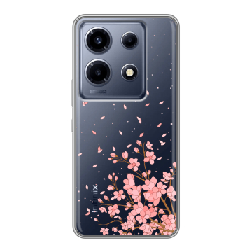 Силиконовый чехол на Infinix Note 30 VIP с принтом Ветка сакуры Силиконовый чехол на Infinix Note 30 VIP с принтом Ветка сакуры
