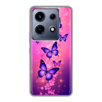 Силиконовый чехол на Infinix Note 30 VIP с принтом Бабочки Силиконовый чехол на Infinix Note 30 VIP с принтом Бабочки