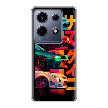 Силиконовый чехол на Infinix Note 30 VIP с принтом Гоночные машины Силиконовый чехол на Infinix Note 30 VIP с принтом Гоночные машины