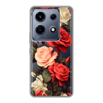 Силиконовый чехол на Infinix Note 30 VIP с принтом Розы Силиконовый чехол на Infinix Note 30 VIP с принтом Розы