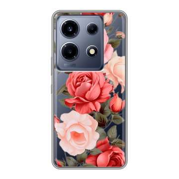Силиконовый чехол на Infinix Note 30 VIP с принтом Розы Силиконовый чехол на Infinix Note 30 VIP с принтом Розы