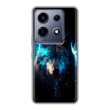 Силиконовый чехол на Infinix Note 30 VIP с принтом Волк ночной
