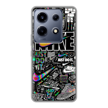 Силиконовый чехол на Infinix Note 30 VIP с принтом Найк Силиконовый чехол на Infinix Note 30 VIP с принтом Найк