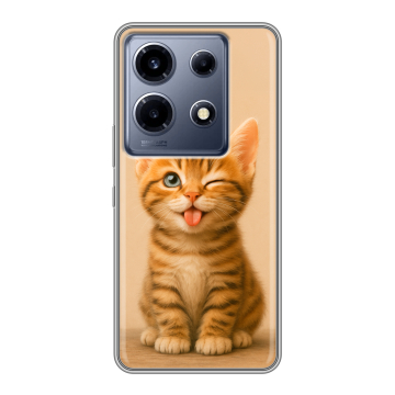Силиконовый чехол на Infinix Note 30 VIP с принтом котенок Силиконовый чехол на Infinix Note 30 VIP с принтом котенок
