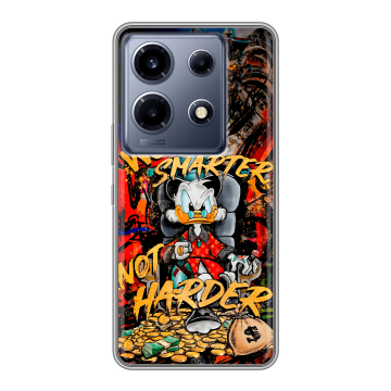 Силиконовый чехол на Infinix Note 30 VIP с принтом Дональд Дак Деньги Силиконовый чехол на Infinix Note 30 VIP с принтом Дональд Дак Деньги