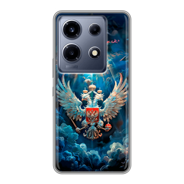 Силиконовый чехол на Infinix Note 30 VIP с принтом Герб флаг России Силиконовый чехол на Infinix Note 30 VIP с принтом Герб флаг России
