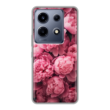 Силиконовый чехол на Infinix Note 30 VIP с принтом цветы пионы Силиконовый чехол на Infinix Note 30 VIP с принтом цветы пионы