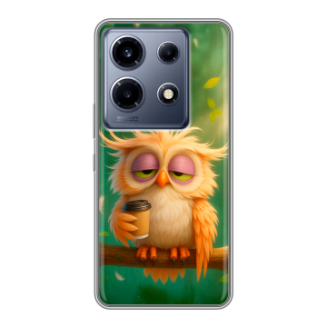 Силиконовый чехол на Infinix Note 30 VIP с принтом сова Силиконовый чехол на Infinix Note 30 VIP с принтом сова