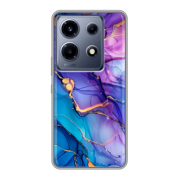 Силиконовый чехол на Infinix Note 30 VIP с принтом синий мрамор Силиконовый чехол на Infinix Note 30 VIP с принтом синий мрамор