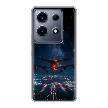Силиконовый чехол на Infinix Note 30 VIP с принтом самолет Силиконовый чехол на Infinix Note 30 VIP с принтом самолет