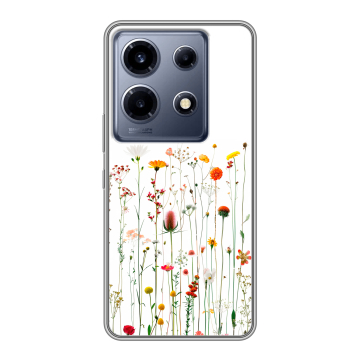 Силиконовый чехол на Infinix Note 30 VIP с принтом цветы Силиконовый чехол на Infinix Note 30 VIP с принтом цветы