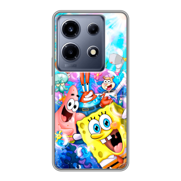 Силиконовый чехол на Infinix Note 30 VIP с принтом спанчбоб спанч боб Силиконовый чехол на Infinix Note 30 VIP с принтом спанчбоб спанч боб