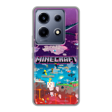 Силиконовый чехол на Infinix Note 30 VIP с принтом Майнкрафт Minecraft Силиконовый чехол на Infinix Note 30 VIP с принтом Майнкрафт Minecraft