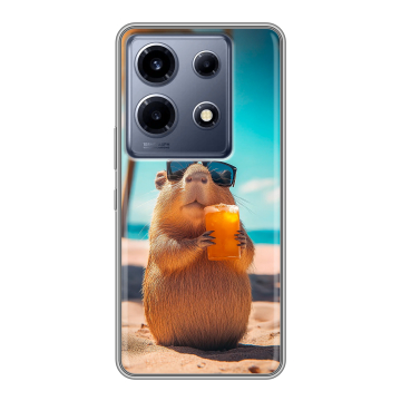 Силиконовый чехол на Infinix Note 30 VIP с принтом Капибара