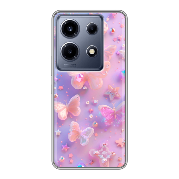 Силиконовый чехол на Infinix Note 30 VIP с принтом Бабочки
