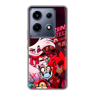 Силиконовый чехол на Infinix Note 30 VIP с принтом Hazbin Hotel Отель Хазбин Силиконовый чехол на Infinix Note 30 VIP с принтом Hazbin Hotel Отель Хазбин