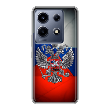 Силиконовый чехол на Infinix Note 30 VIP с принтом Флаг России Силиконовый чехол на Infinix Note 30 VIP с принтом Флаг России